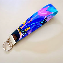 Load image into Gallery viewer, Aqua Garden Key Wristlet
