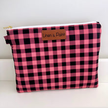 Load image into Gallery viewer, Dark Gingham Fancy Clutch
