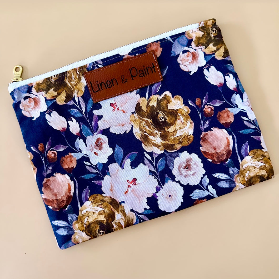 Autumn Floral Zipper Clutch