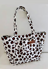 Load image into Gallery viewer, White Leopard Fancy Tote
