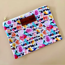 Load image into Gallery viewer, Floral Stripe Zipper Clutch
