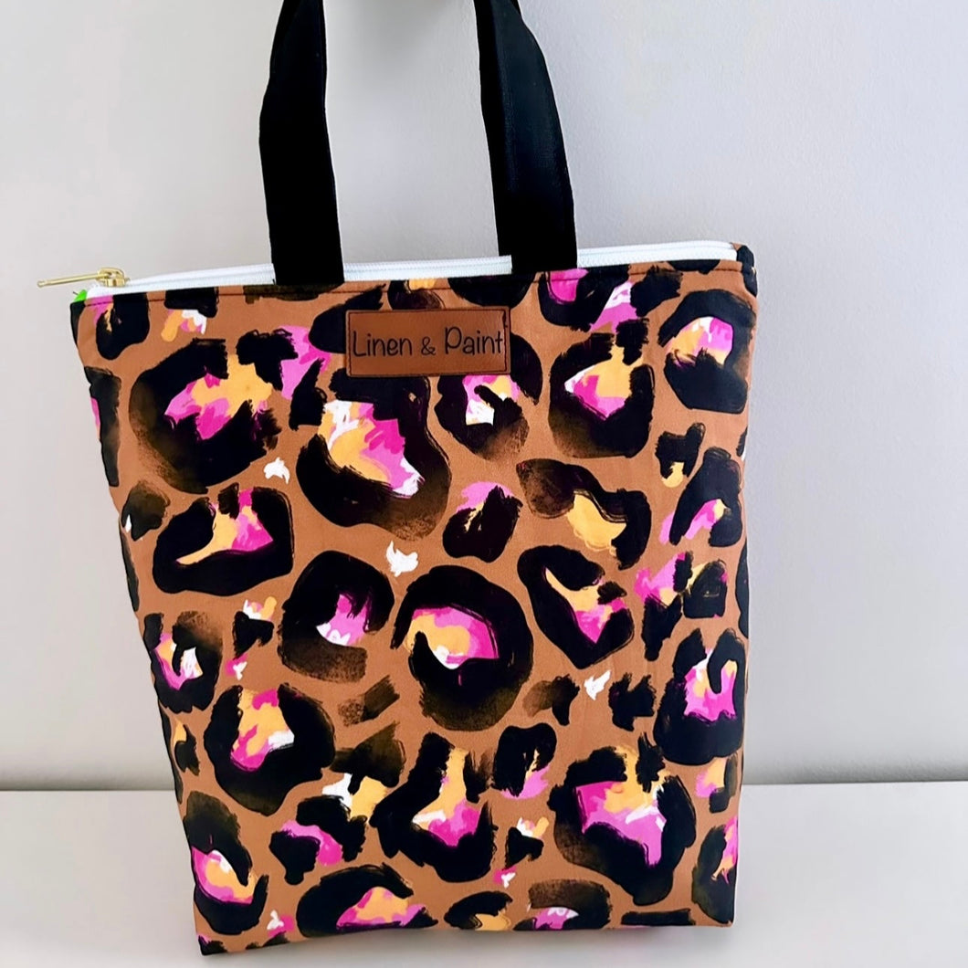 Bronze Leopard Lunch Tote