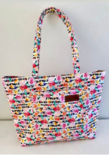 Load image into Gallery viewer, Floral Stripe Fancy Tote
