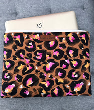 Load image into Gallery viewer, Bronze Leopard Laptop Sleeve
