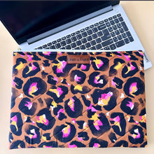 Load image into Gallery viewer, Bronze Leopard Laptop Sleeve
