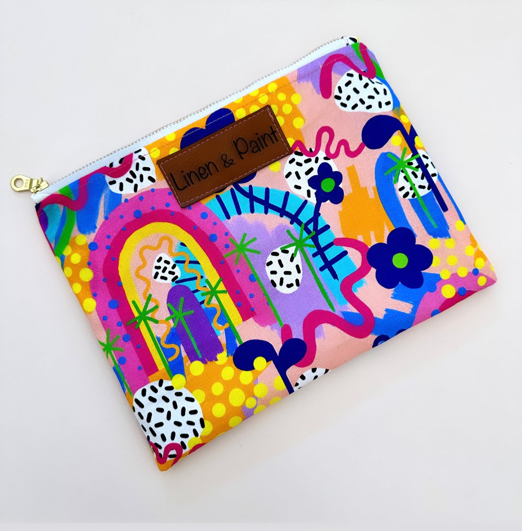 Colour Burst Zipper Clutch - Pre Order