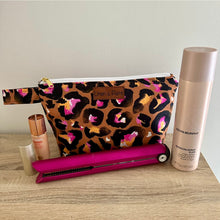 Load image into Gallery viewer, Bronze Leopard Cosmetics Tote
