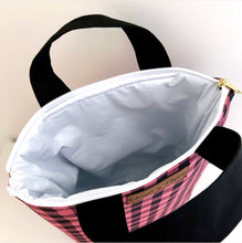 Load image into Gallery viewer, Dark Gingham Lunch Tote
