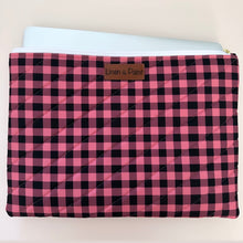 Load image into Gallery viewer, Dark Gingham Laptop Sleeve
