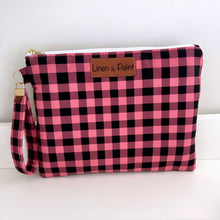 Load image into Gallery viewer, Dark Gingham Fancy Clutch
