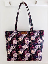 Load image into Gallery viewer, Dark Floral Fancy Tote
