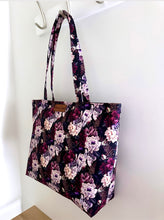 Load image into Gallery viewer, Dark Floral Fancy Tote
