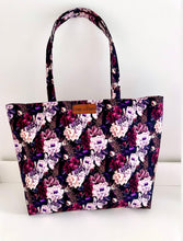 Load image into Gallery viewer, Dark Floral Fancy Tote
