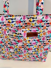 Load image into Gallery viewer, Floral Stripe Fancy Tote
