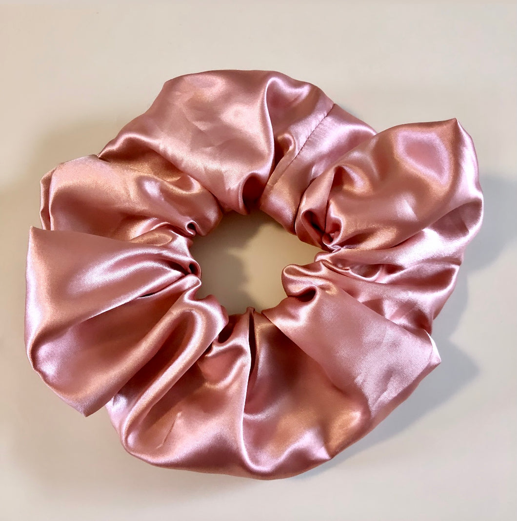 Satin Scrunchie Rose Gold