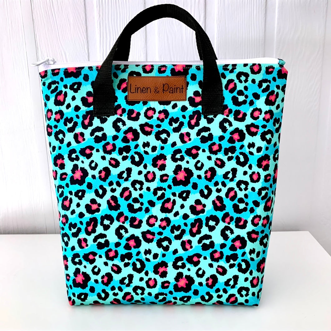 Pink Leopard Lunch Tote